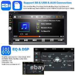 Autoradio double DIN à écran tactile 7 pouces avec Apple CarPlay, Android Auto, lecteur CD DVD et Bluetooth