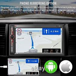 Autoradio double DIN avec Bluetooth Récepteur multimédia pour voiture HD 7 pouces