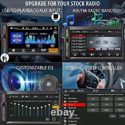 Autoradio double DIN avec Bluetooth Récepteur multimédia pour voiture HD 7 pouces