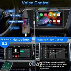 Autoradio double DIN avec CD DVD Caméra de recul compatible Carplay/Android Auto