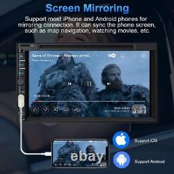 Autoradio double DIN avec CD DVD Caméra de recul compatible Carplay/Android Auto