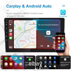 Autoradio double DIN rotatif 10.1'' Android 12 avec écran tactile, GPS, Wifi et Carplay