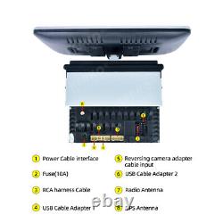 Autoradio double DIN rotatif de 10 pouces avec lecteur radio Android Wifi GPS écran tactile