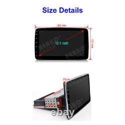 Autoradio double DIN rotatif de 10 pouces avec lecteur radio Android Wifi GPS écran tactile