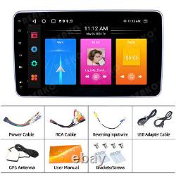 Autoradio double DIN rotatif de 10 pouces avec lecteur radio Android Wifi GPS écran tactile