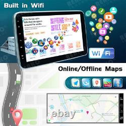 Autoradio double DIN rotatif de 10 pouces avec lecteur radio Android Wifi GPS écran tactile