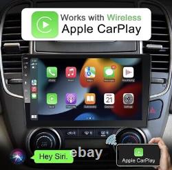 Autoradio double DIN sans fil avec CarPlay et Android Auto, écran tactile ajustable de 10 pouces.