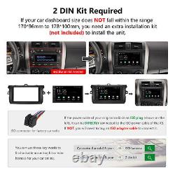 Autoradio double DIN stéréo de voiture QLED à écran tactile 7 pouces avec CarPlay, Android Auto, radio GPS, DSP et BT