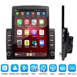 Autoradio double DIN stéréo pour voiture avec lecteur GPS, écran tactile, et CarPlay sans fil