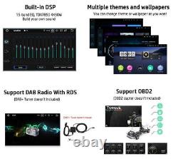 Autoradio double Din avec Apple Carplay, Android, GPS, Wifi, écran tactile et lecteur MP5.