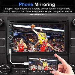 Autoradio double Din avec lecteur CD/DVD, écran tactile de 7 pouces Apple Carplay+CAM