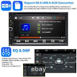 Autoradio double din 7'' avec Apple Carplay, lecteur DVD, radio, USB, Bluetooth et caméra