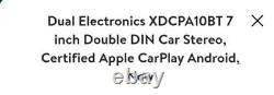 Autoradio double din 7 pouces avec Apple CarPlay, Bluetooth, écran tactile puissant 200 W