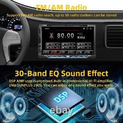 Autoradio double din avec lecteur CD/DVD CarPlay/Android Auto 7 unité de radio de voiture
