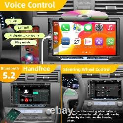 Autoradio double din avec lecteur CD/DVD CarPlay/Android Auto 7 unité de radio de voiture