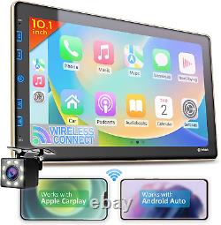 Autoradio pour voiture à écran tactile Corehan de 10 pouces avec Bluetooth et fonction multimédia.