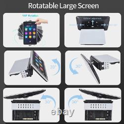 Autoradio simple DIN rotatif 10.1'' Android 13 écran tactile Radio GPS Wifi