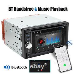 Autoradio stéréo DVD CD à écran tactile double DIN de 6,2 pouces avec caméra FM MIC