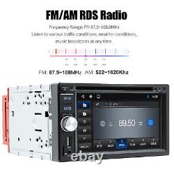 Autoradio stéréo DVD CD à écran tactile double DIN de 6,2 pouces avec caméra FM MIC