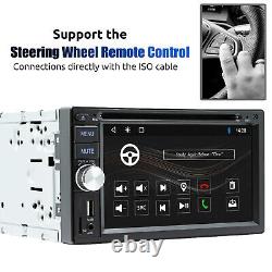 Autoradio stéréo DVD CD à écran tactile double DIN de 6,2 pouces avec caméra FM MIC
