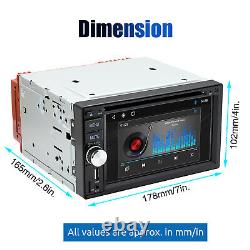 Autoradio stéréo DVD CD à écran tactile double DIN de 6,2 pouces avec caméra FM MIC