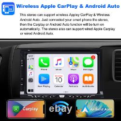 Autoradio stéréo de voiture Bluetooth CD Android Auto Apple CarPlay sans fil Double DIN 7''