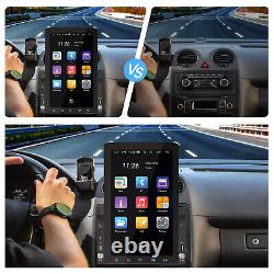 Autoradio stéréo de voiture Double Din vertical 10.1 pouces Android 12 GPS Navi WiFi écran tactile.