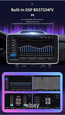 Autoradio stéréo de voiture QLED rotatif Android 12 de 10,1 pouces avec GPS Wifi Double 2 DIN 8+128Go