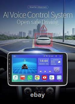 Autoradio stéréo de voiture QLED rotatif Android 12 de 10,1 pouces avec GPS Wifi Double 2 DIN 8+128Go