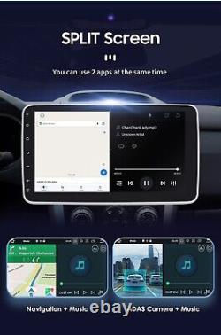 Autoradio stéréo de voiture QLED rotatif Android 12 de 10,1 pouces avec GPS Wifi Double 2 DIN 8+128Go