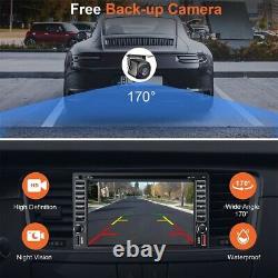 Autoradio stéréo de voiture à double DIN avec Bluetooth, Apple Carplay, Android Auto et écran tactile de 7 pouces