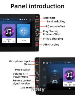 Autoradio stéréo de voiture à écran tactile Android 12 Double DIN 9 pouces avec GPS et caméra