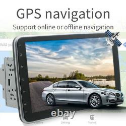 Autoradio stéréo de voiture à écran tactile Android 12 de 10,1 pouces, rotatif, avec GPS, Wifi double 2DIN