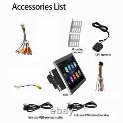 Autoradio stéréo de voiture tactile Android 10.1 rotatif 13 pouces avec GPS, WIFI, BT double DIN