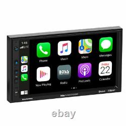 Autoradio stéréo double DIN BOSS avec Apple/Android Car Play, BT, écran tactile 7 pouces pour voiture.