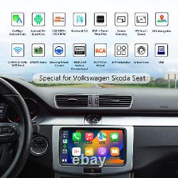 Autoradio stéréo double DIN CAM+OBD+CarPlay Android 12 GSP DSP pour VW Skoda Seat