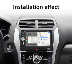 Autoradio stéréo pour voiture 6.2 pouces Double Din Bluetooth Lecteur DVD Carplay Mirror Link USB
