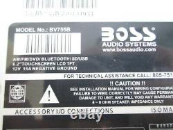Boss Bv755b Bluetooth Dvd/mp3/cd 6.2 Écran Tactile Double-din Récepteur Voiture Stéréo