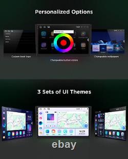CAM+DVR+ 10.1 Android 13 Double Din CarPlay GPS Stéréo de Voiture 2DIN Radio Bluetooth