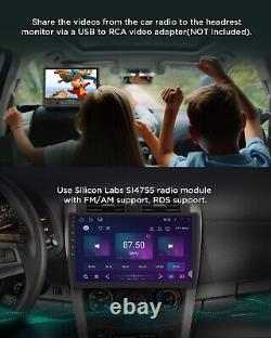 CAM+DVR+ 10.1 Android 13 Double Din CarPlay GPS Stéréo de Voiture 2DIN Radio Bluetooth