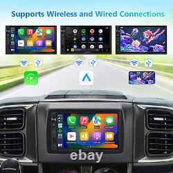 CAM+DVR+OBD+ Android 13 Double Din 7 Stéréo de voiture CarPlay Radio GPS Pas de lecteur DVD