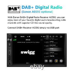 CAM+DVR+OBD+ Android 13 Double Din 7 Stéréo de voiture CarPlay Radio GPS Pas de lecteur DVD