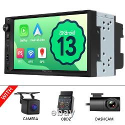 CAM+DVR+OBD+ Radio Stéréo Bluetooth Double 2 Din 7 Android 13 Auto CarPlay