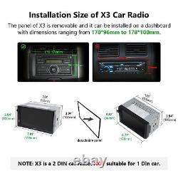 CAM + Double 2DIN 7 Sans fil Apple CarPlay Android Auto Autoradio Récepteur Stéréo