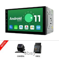 Cam+obd+double 2din 7 Android Auto 11 Ips Touch Screen Car Play Gps Navi Stereo