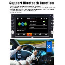 Caméra De Sauvegarde Gps Double 2 Din Car Stereo Radio Lecteur DVD Bluetooth Aux Carte