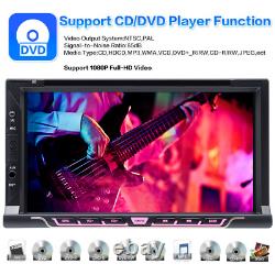 CarPlay Apple/Android Auto 7 Double 2DIN Autoradio Lecteur DVD Bluetooth