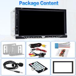 CarPlay Apple/Android Auto 7 Double 2DIN Autoradio Lecteur DVD Bluetooth