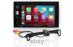 Chef Double DIN Apple CarPlay Lecteur stéréo multimédia pour voiture avec caméra BE62CP-C