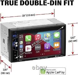 Chef Double DIN Apple CarPlay Lecteur stéréo multimédia pour voiture avec caméra BE62CP-C